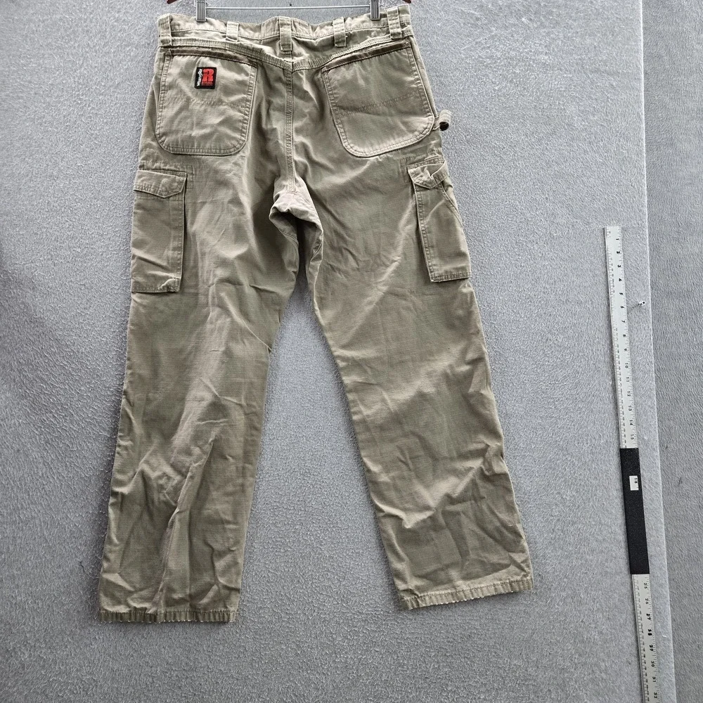 Wrangler Men Pants 36X32 Khaki Cargo Riggs Workwear Relaxed 30